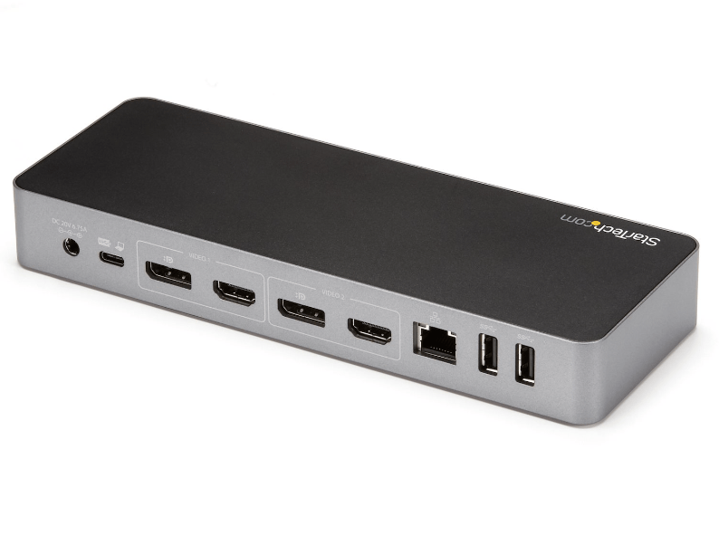 Startech DK30C2DPPD Displaylink通用型扩展坞 兼容多系统 扩双4K USB3.0 千兆网卡60瓦PD供电