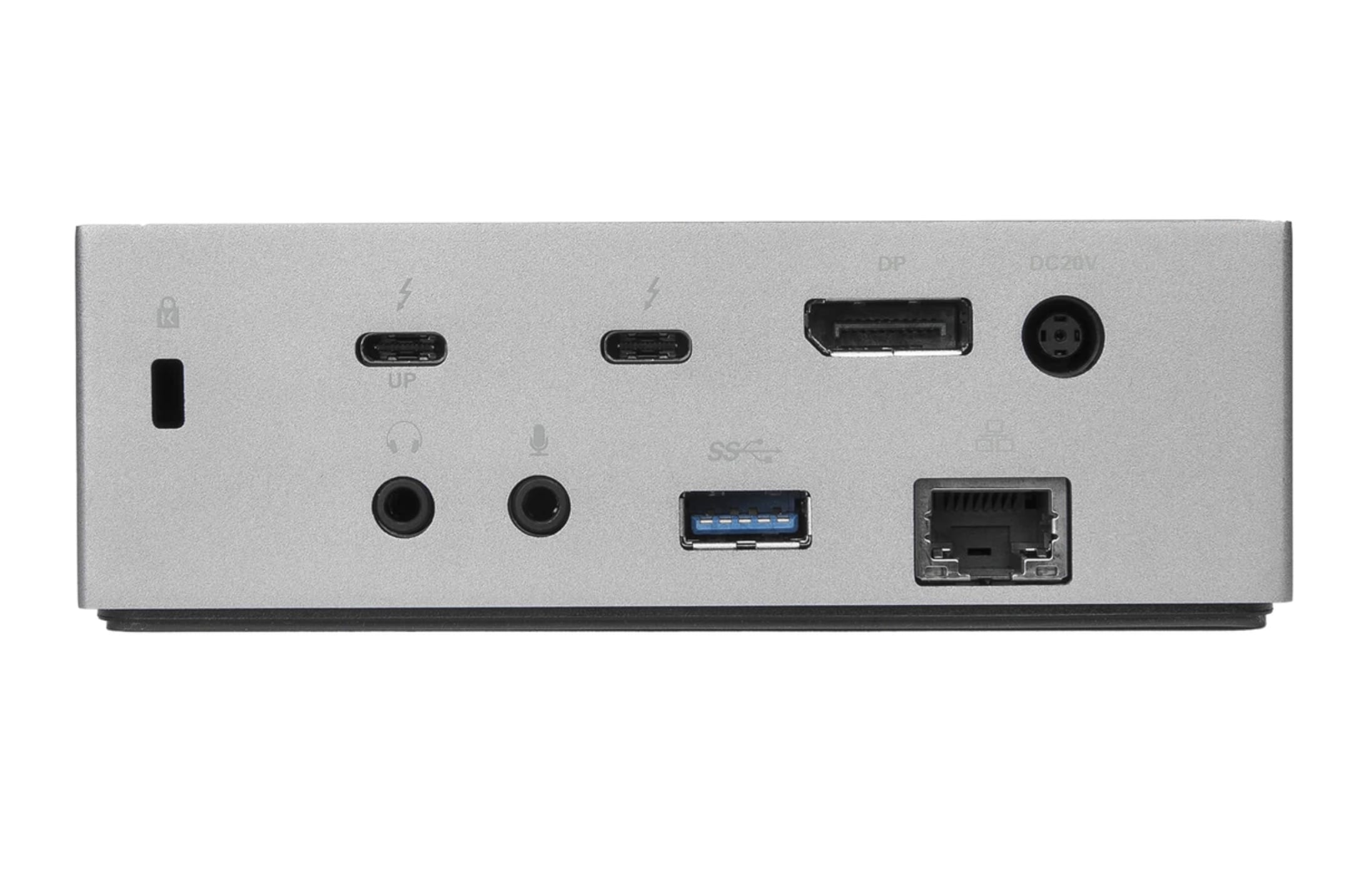Thunderbolt™ 3 DV4K DOCK220 Docking Station with Power (Space Grey)兼容雷电3和全功能C扩展坞双4k 60hz 60瓦PD供电USBgen2 10G 网卡声卡