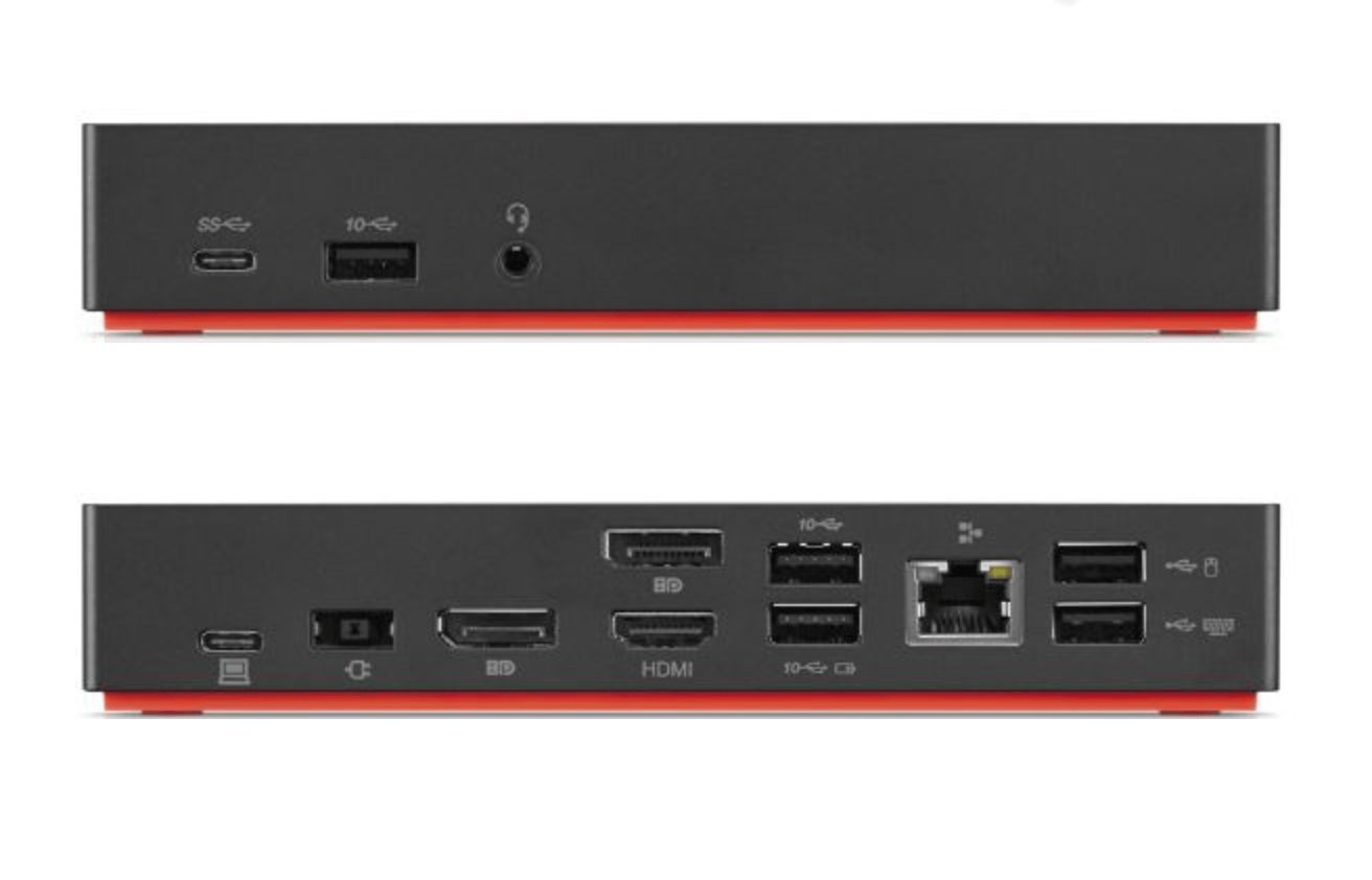 Thinkpad USB-C Gen2 DOCK 40AS全功能USB-C gen2 10G扩展坞Thinkpad Mac通用雷电3/4 4k 60hz PD60瓦供电