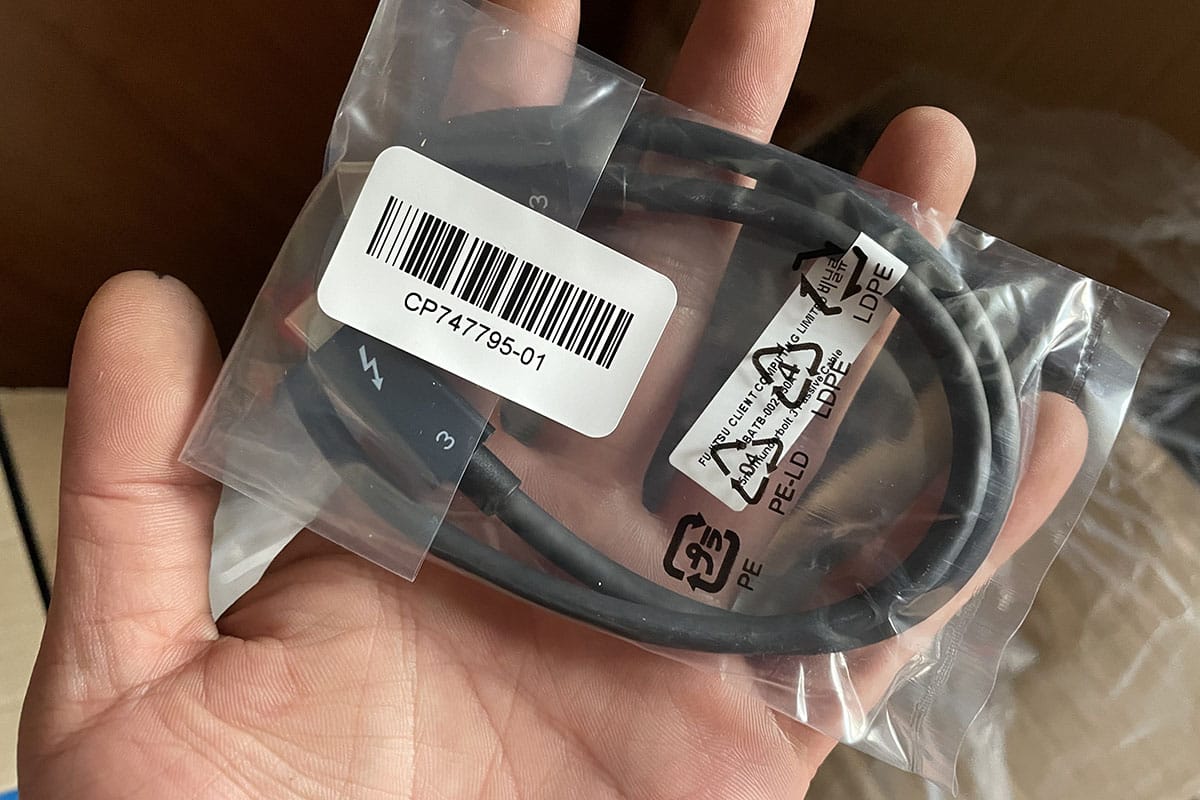 40G 100W thunderbolt3/4富士通Fujitsu 雷电数据线100瓦 5A充电线 5k/8k信号线