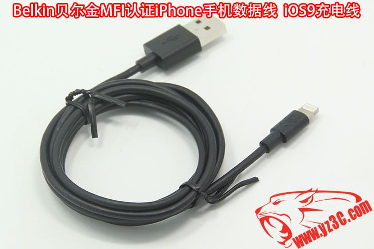 belkin 贝尔金MFI认证iPhone手机数据线ios9充电线用于lighting口 苹果5 5s 6 6s 6p 6sp ipadair 等