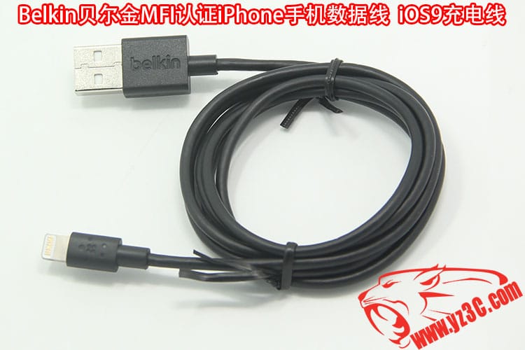belkin 贝尔金MFI认证iPhone手机数据线ios9充电线用于lighting口 苹果5 5s 6 6s 6p 6sp ipadair 等