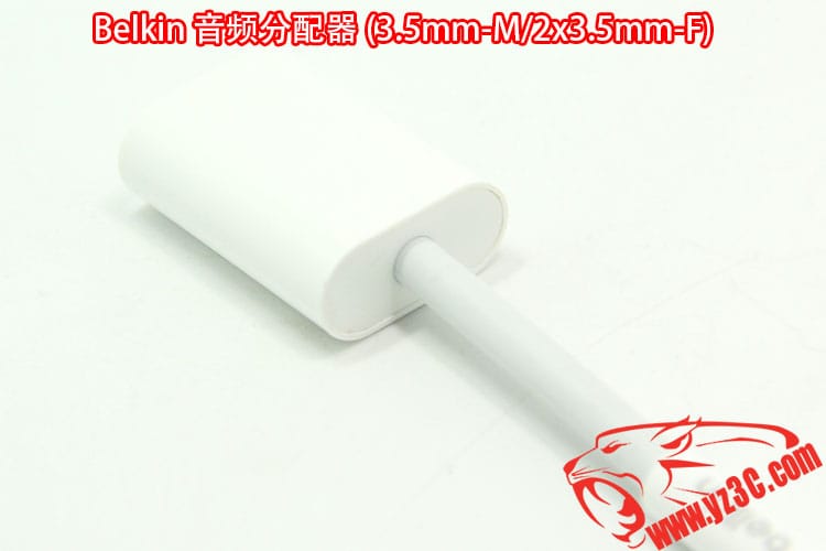 Belkin 音频分配器 (3.5mm-M/2x3.5mm-F) 贝尔金情侣插 iphone手机音频分配器 1个3.5mm公头转2个3.5mm母头