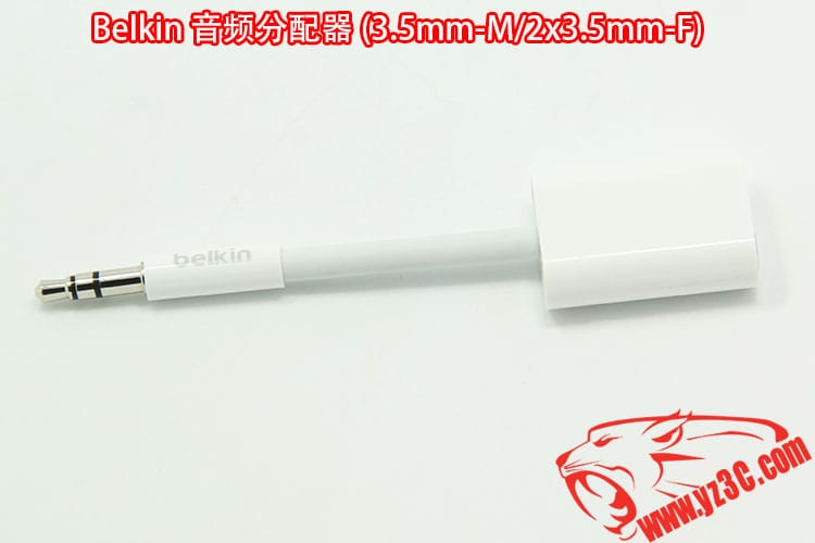 Belkin 音频分配器 (3.5mm-M/2x3.5mm-F) 贝尔金情侣插 iphone手机音频分配器 1个3.5mm公头转2个3.5mm母头