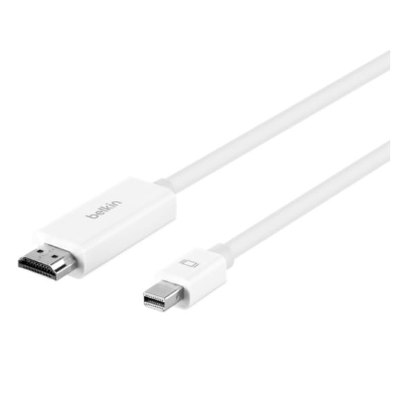 Belkin MAC迷你mini DP to HDMI 高清4K连接线3D 2米 4米F2CD077 Belkin 4K Mini DisplayPort to HDMI 适用于苹果 surface pro等