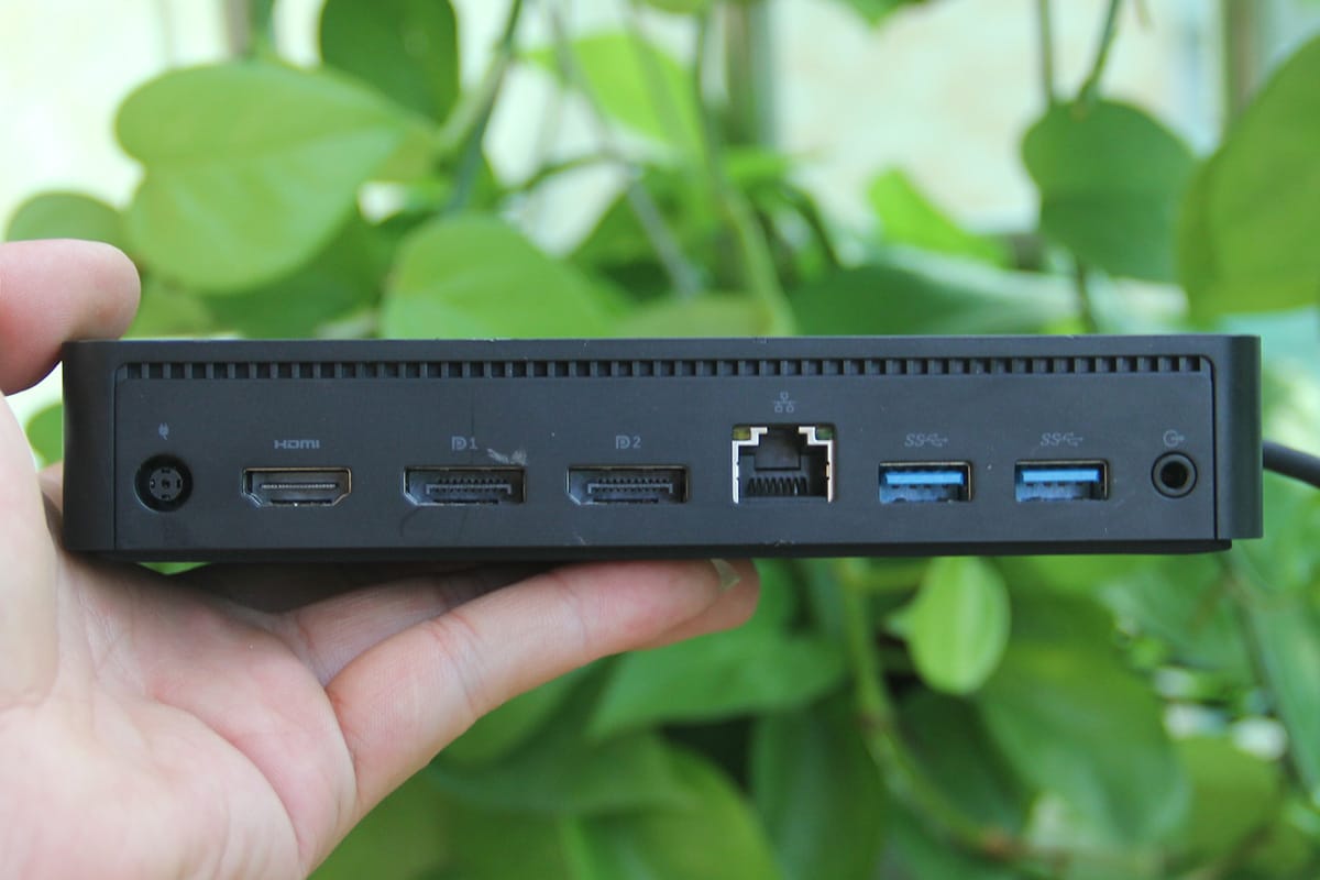 DELL D6000 TYPE-C USB-C及USB3.0 反向供电65瓦 苹果 windows 通用 雷电3双连接扩展坞站 三台4K屏或一台5k屏