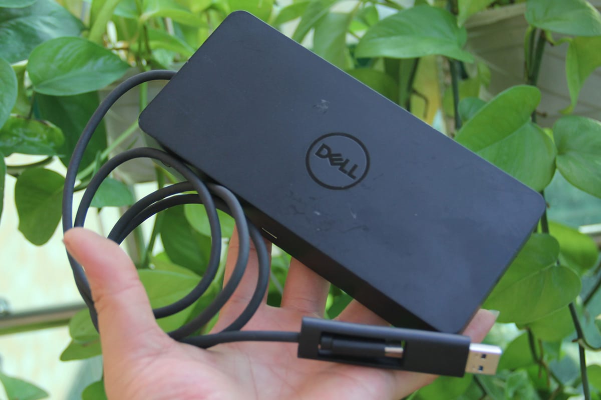 DELL D6000 TYPE-C USB-C及USB3.0 反向供电65瓦 苹果 windows 通用 雷电3双连接扩展坞站 三台4K屏或一台5k屏