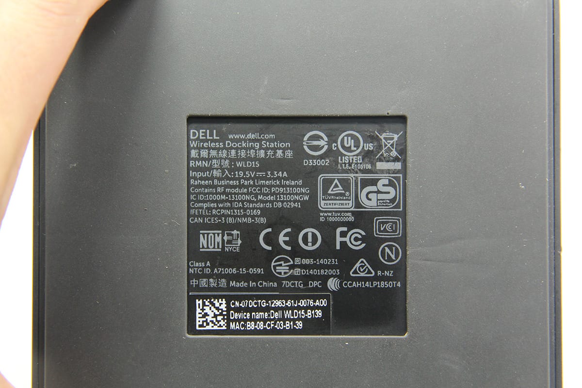 Dell Wireless Dock 桌面型笔记本电脑无线扩展坞wigig 452-BBUXLatitude 7350