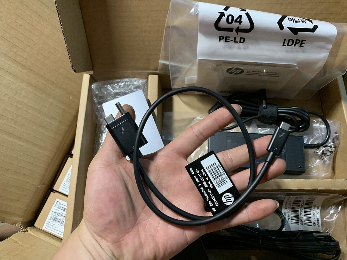全新 HP Elite zbook hstnn-cx01 90瓦雷电3扩展坞 thinderbolt3 dock 支持win所有雷电3 雷电4接口的电脑 Mac上外接双4k 60hz 输出60瓦PD供电
