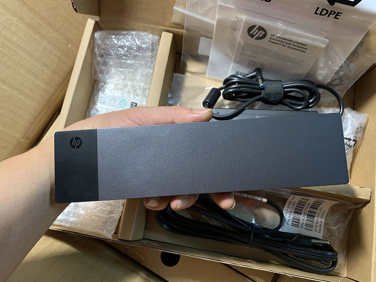 全新 HP Elite zbook hstnn-cx01 90瓦雷电3扩展坞 thinderbolt3 dock 支持win所有雷电3 雷电4接口的电脑 Mac上外接双4k 60hz 输出60瓦PD供电