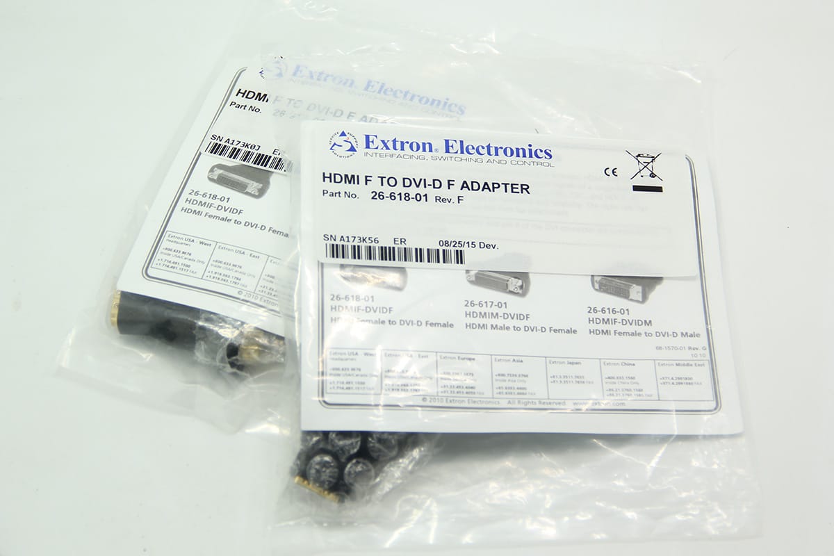 全新原装 爱思创 HDMI母转DVI-D母 镀金 extron 双面母口转接头 26-618-01 全新原装 爱思创 HDMI母转DVI-D母 镀金 extron 双面母口转接头 26-618-01