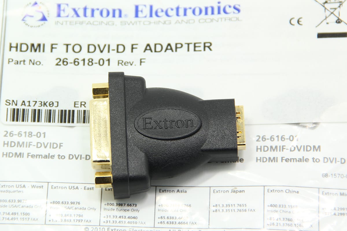 全新原装 爱思创 HDMI母转DVI-D母 镀金 extron 双面母口转接头 26-618-01 全新原装 爱思创 HDMI母转DVI-D母 镀金 extron 双面母口转接头 26-618-01