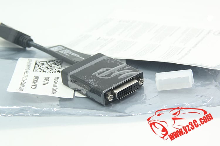 全新原装戴尔新款DP转DVI视频转接线 DP/N0KKMYD 安费诺代工单连接