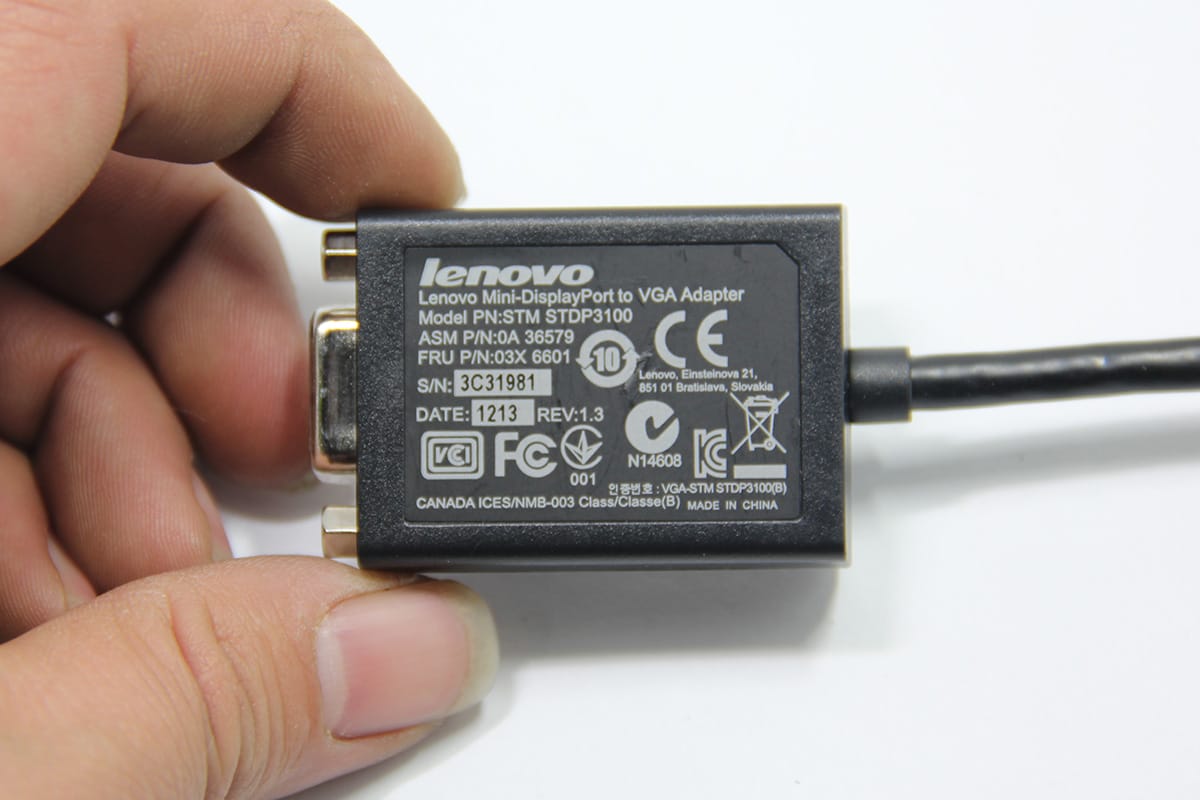 原装 联想ThinkPad通用转接线 X1 迷你DP转VGA miniDP to VGA stdp3100