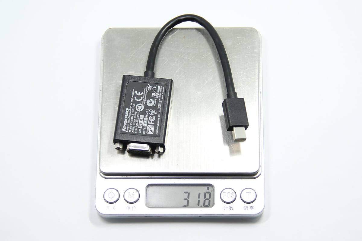 原装 联想ThinkPad通用转接线 X1 迷你DP转VGA miniDP to VGA stdp3100