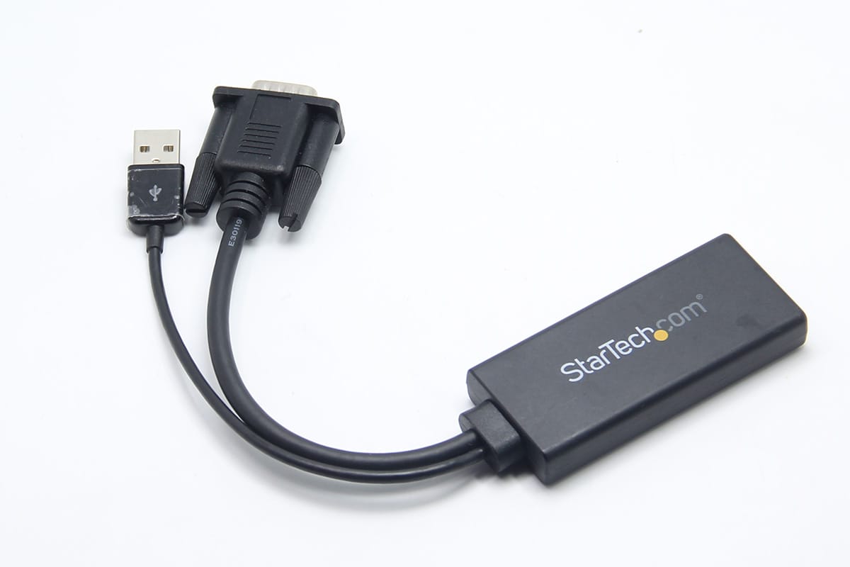 原装 StarTech VGA2HDU VGA转HDMI高清转接线 老电脑蓝色15针口连接HDMI口电视机投影仪显示器