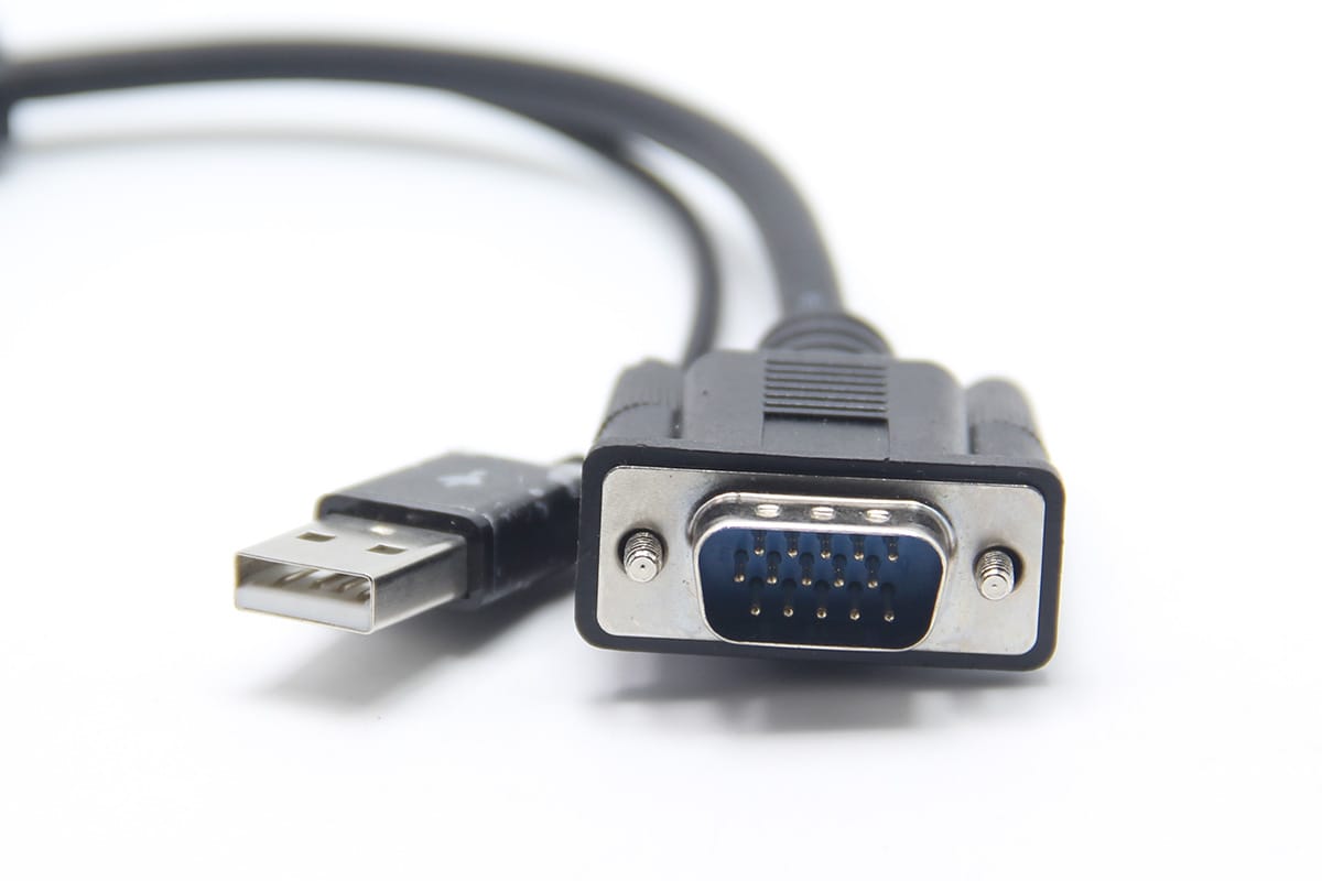 原装 StarTech VGA2HDU VGA转HDMI高清转接线 老电脑蓝色15针口连接HDMI口电视机投影仪显示器