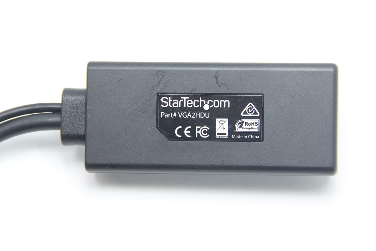 原装 StarTech VGA2HDU VGA转HDMI高清转接线 老电脑蓝色15针口连接HDMI口电视机投影仪显示器