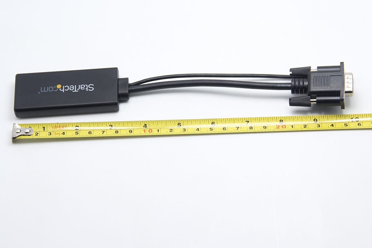 原装 StarTech VGA2HDU VGA转HDMI高清转接线 老电脑蓝色15针口连接HDMI口电视机投影仪显示器