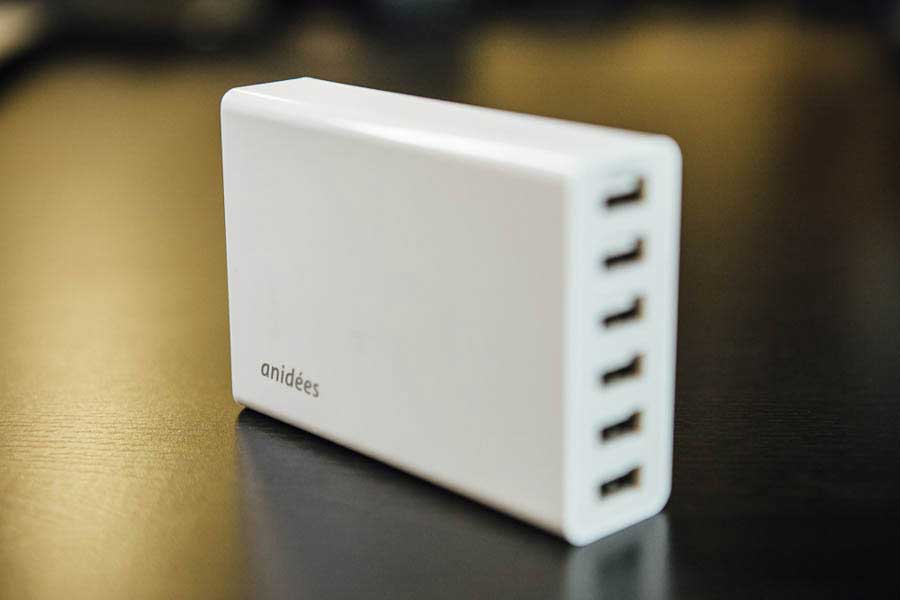 原装anidees 4口 6口USB充电器50W 快速充电兼容 三星苹果等5V 10A desktop charger