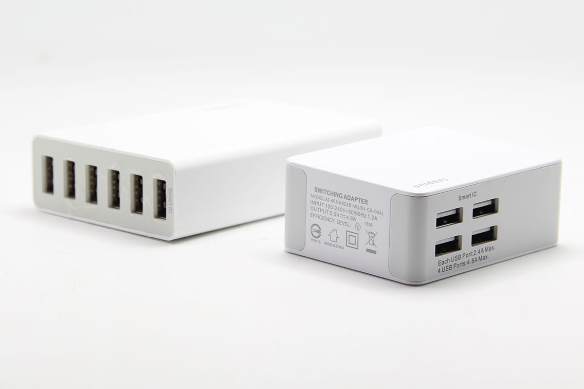 原装anidees 4口 6口USB充电器50W 快速充电兼容 三星苹果等5V 10A desktop charger