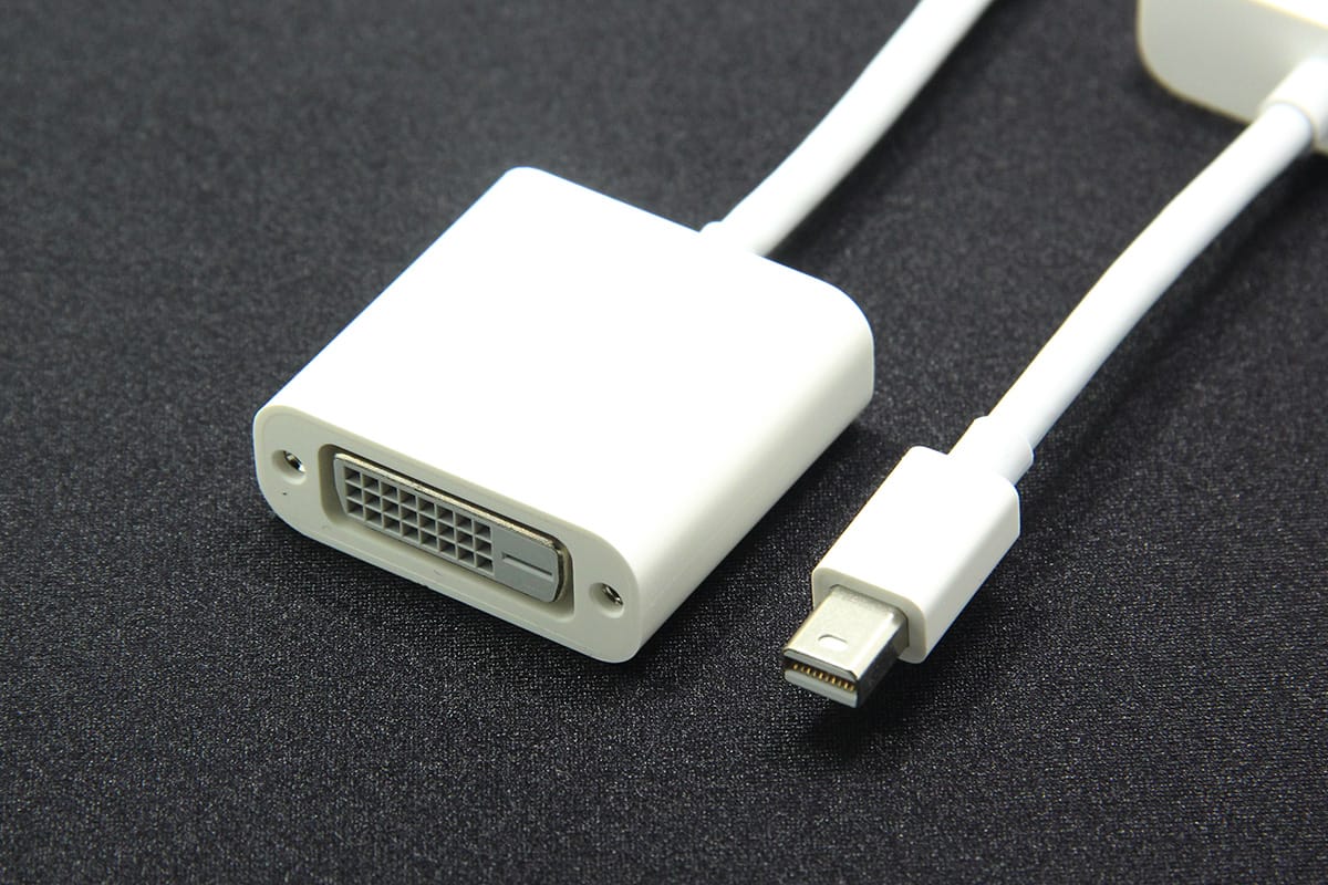 原装apple 苹果迷你DP雷电转DVI视频转换线 迷你mac macbook外接显示器622-0076 A1305 MacBook, MacBook Pro, MacBook Air Mini Display Port to DVI Cable