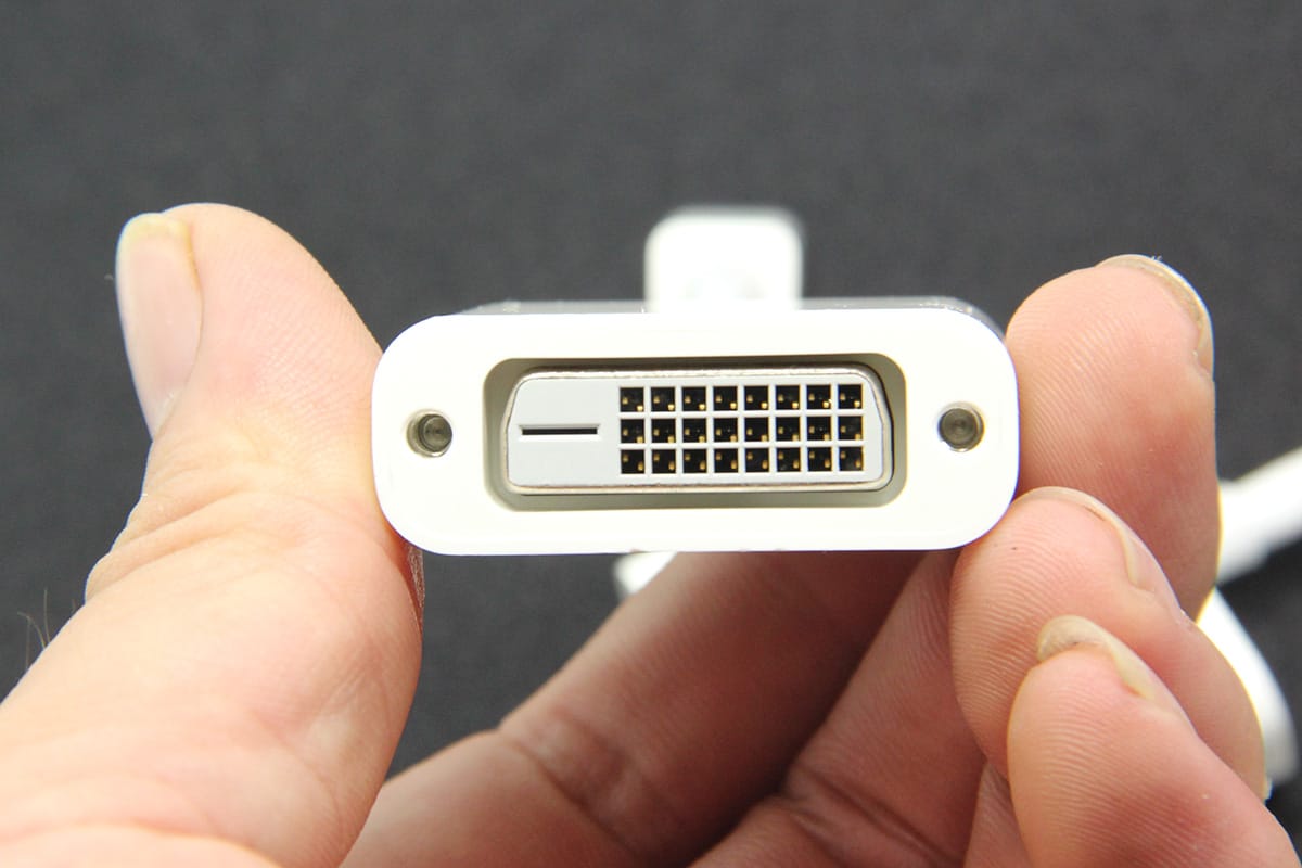 原装apple 苹果迷你DP雷电转DVI视频转换线 迷你mac macbook外接显示器622-0076 A1305 MacBook, MacBook Pro, MacBook Air Mini Display Port to DVI Cable