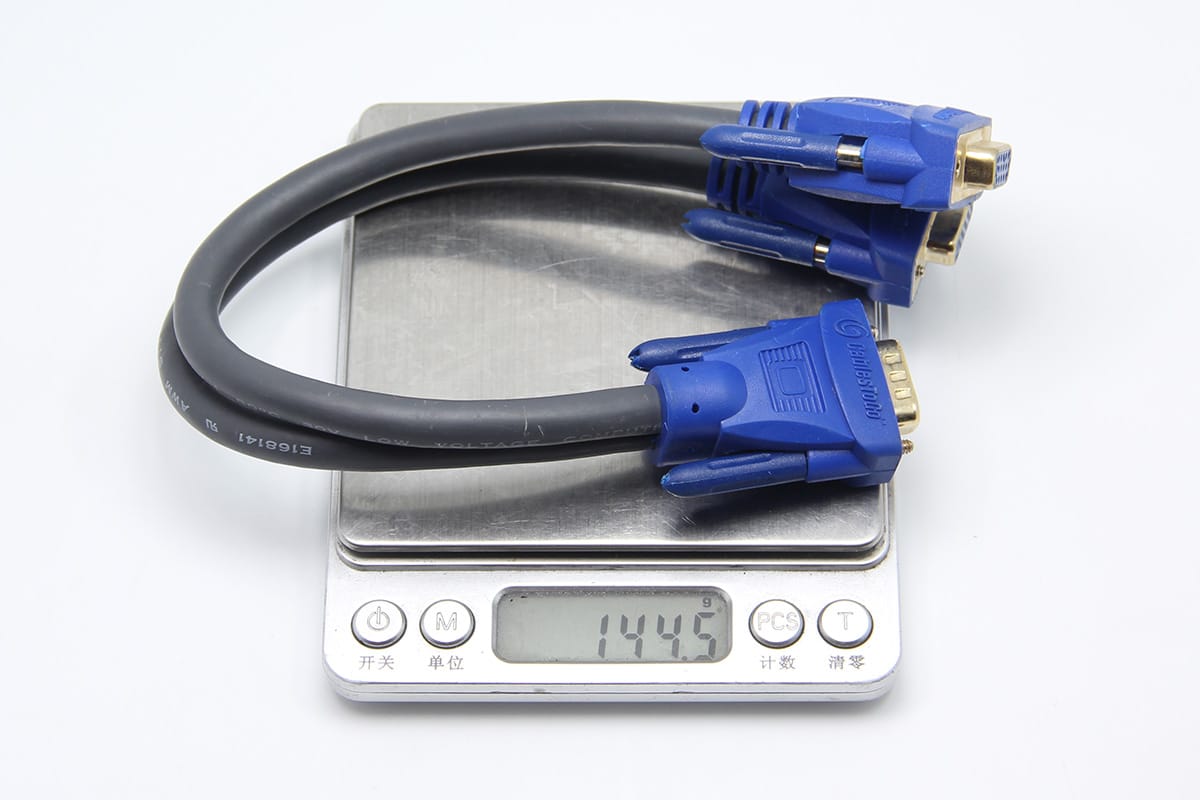 原装cablestogo24K镀金 VGA一分二视频线 显示器分离Y型线 29610