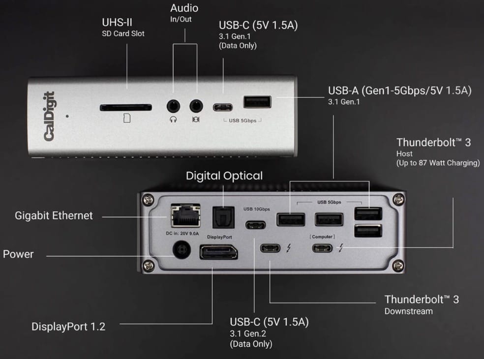 原装CalDigit TS3 PLUS DOCK /TBT3 DOCK / 雷电3扩展坞 Mac win通用型 85瓦PD供电外接双4k 60hz千兆网卡USB等 原装CalDigit TS3 PLUS DOCK /TBT3 DOCK / 雷电3扩展坞 Mac win通用型 85瓦PD供电外接双4k 60hz千兆网卡USB等