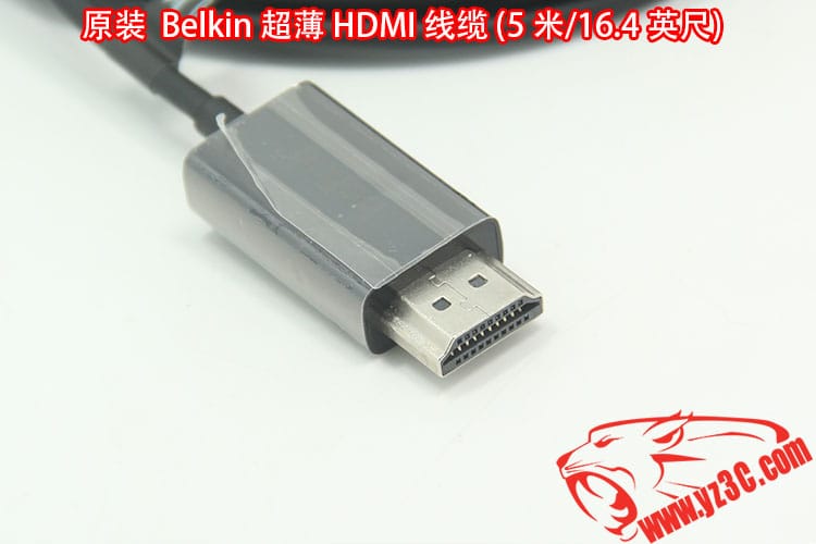 原装全新贝尔金4K 3D apple tv 1.4版本 网络回传 高清线3D网络pro Retina超薄超细HDMI线缆5米带芯片 AV10162yw5M-APL