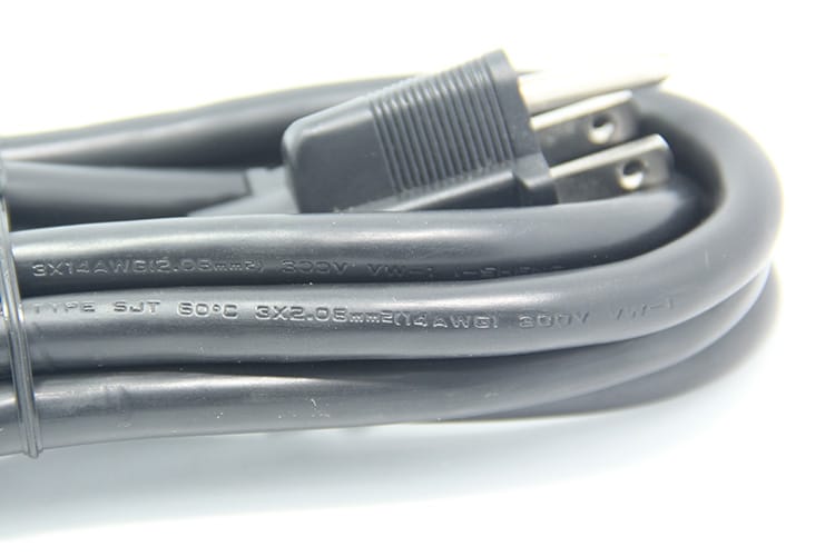 原装台湾进口益胜 超粗 3*14awg 2.08方品字口电脑主机显示器电源线