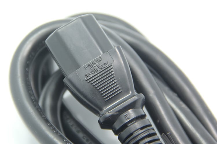 原装台湾进口益胜 超粗 3*14awg 2.08方品字口电脑主机显示器电源线