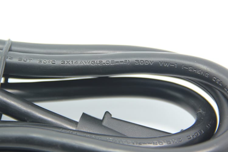 原装台湾进口益胜 超粗 3*14awg 2.08方品字口电脑主机显示器电源线