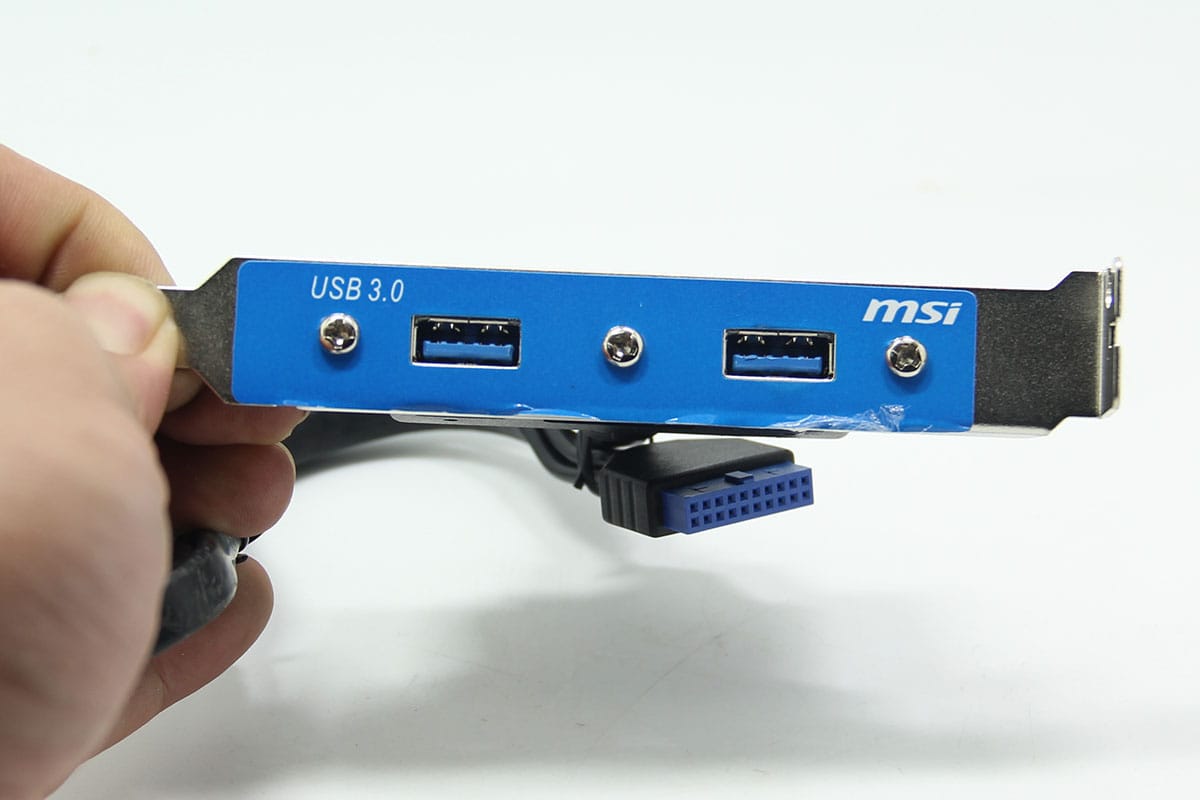 原装微星msi 台式机后置 USB3.0 机箱内置hub 主板外接hub PCI挡板USB3.0扩展