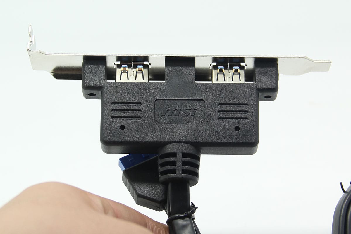 原装微星msi 台式机后置 USB3.0 机箱内置hub 主板外接hub PCI挡板USB3.0扩展