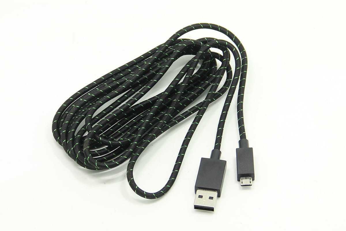 原装微软2.75米编织网多屏蔽MicroUSB安卓手机平板数据xbox one游戏手柄充电线