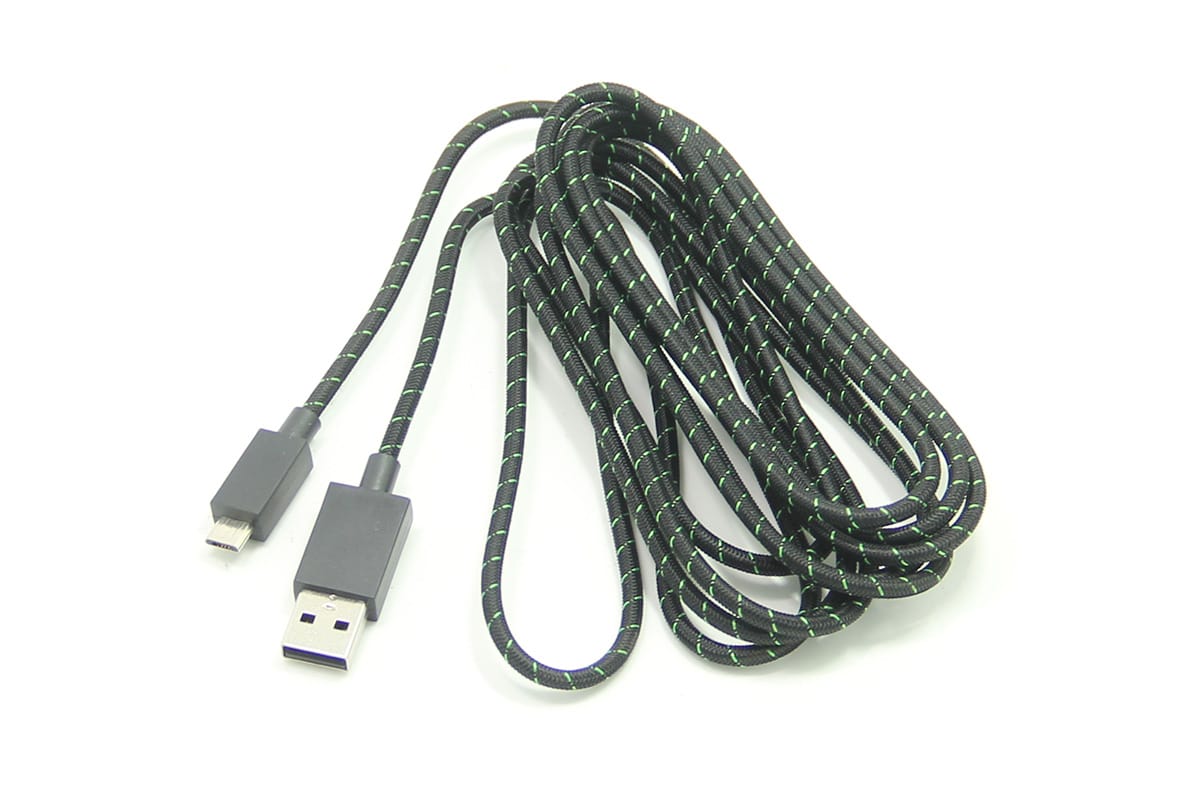 原装微软2.75米编织网多屏蔽MicroUSB安卓手机平板数据xbox one游戏手柄充电线