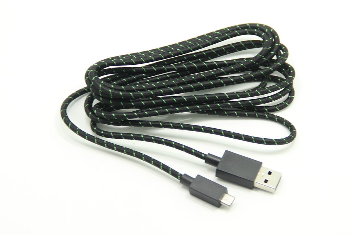 原装微软2.75米编织网多屏蔽MicroUSB安卓手机平板数据xbox one游戏手柄充电线