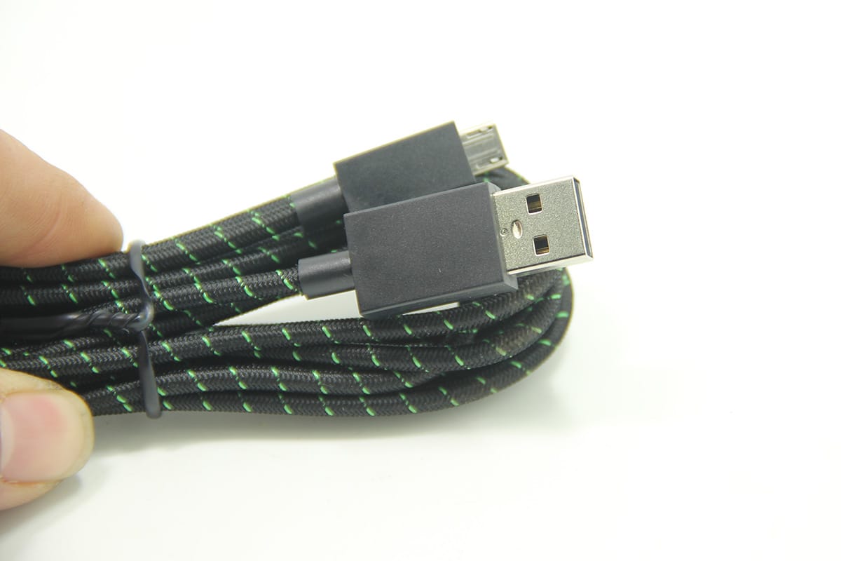 原装微软2.75米编织网多屏蔽MicroUSB安卓手机平板数据xbox one游戏手柄充电线