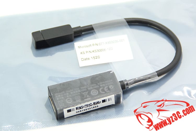 原装微软microsoft surface pro3 迷你MAC迷你DP 1553 高清线 MiniDP转HDMI高清适配器 转接线 雷电转HDMI线 077-x853235-001