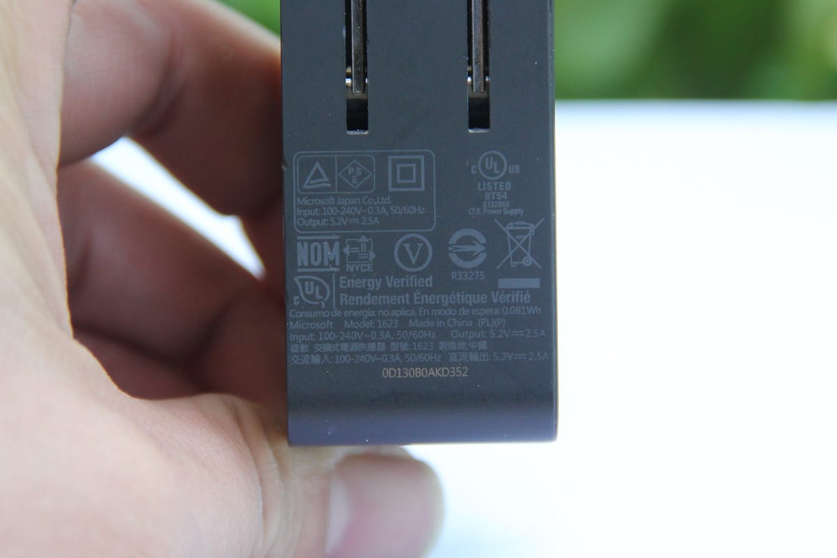 原装微软surface 3平板电脑充电器 5.2V 2.5A 手机平板电源适配器 1623