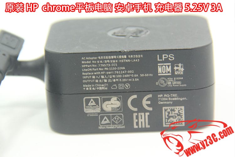 原装惠普Chromebook 11 Pixel C笔记本 安卓手机平板充电器 type-c快充电源线损补偿5.25V 3A/ HSTNN-LA43 TPN-LA01
