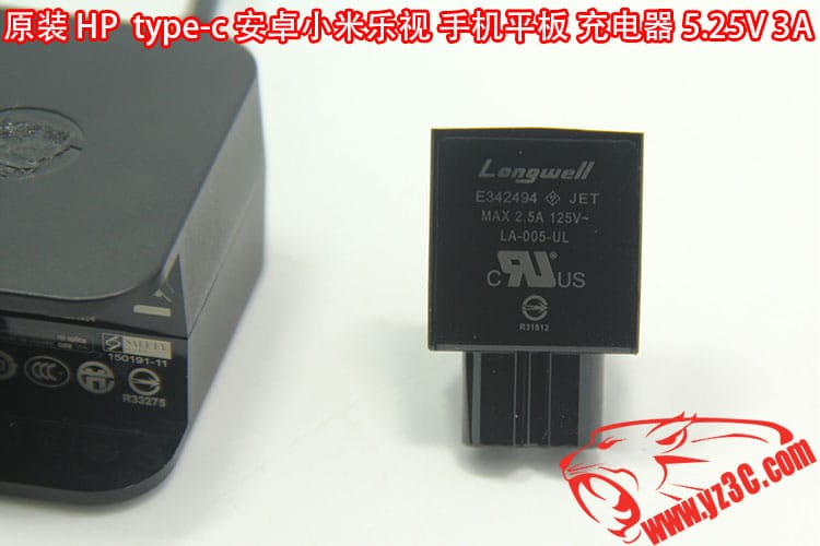 原装惠普Chromebook 11 Pixel C笔记本 安卓手机平板充电器 type-c快充电源线损补偿5.25V 3A/ HSTNN-LA43 TPN-LA01