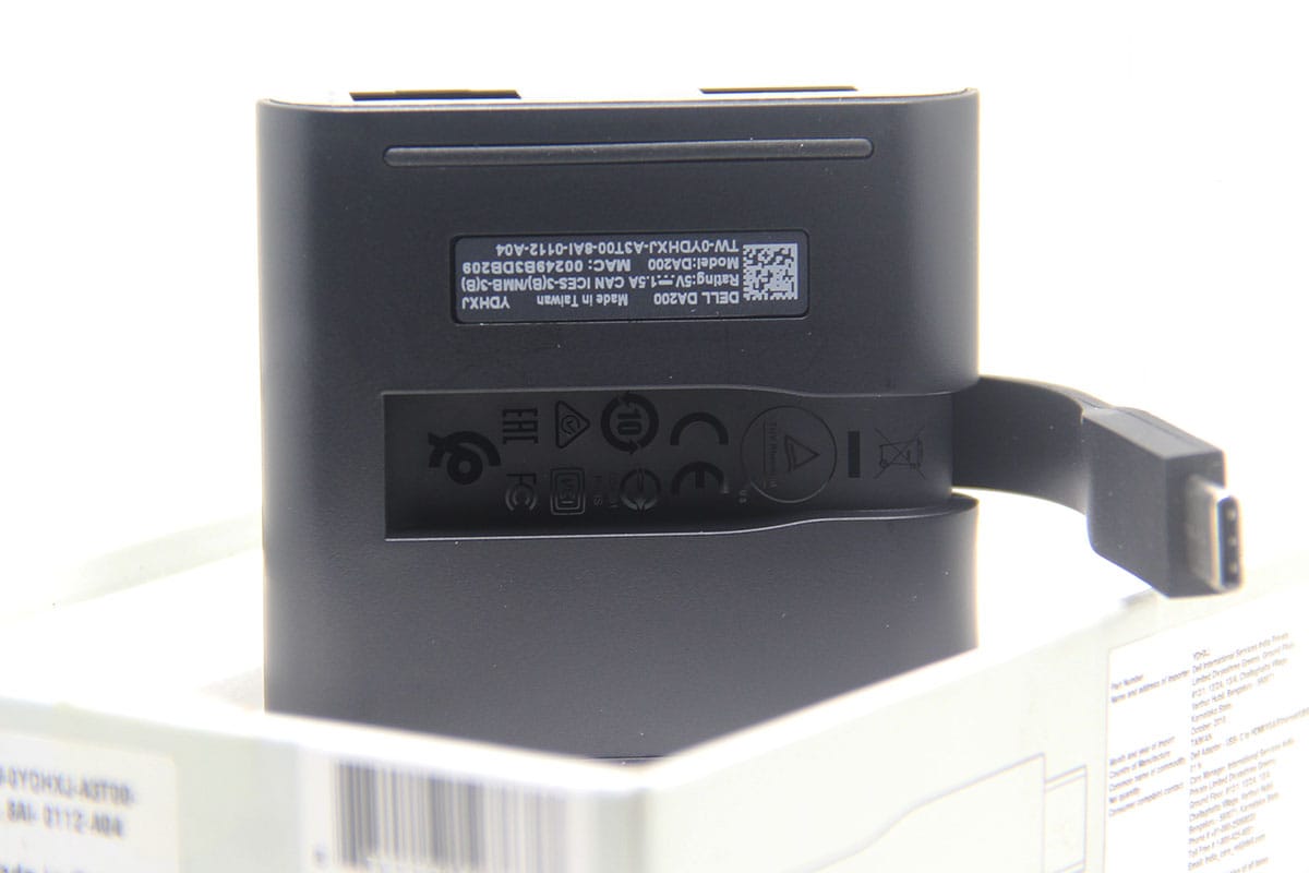 原装戴尔DA200 0YDHXJ USB-C全功能C便携式扩展坞千兆网卡USB3.0接口HDMI 原装戴尔DA200 0YDHXJ USB-C全功能C便携式扩展坞千兆网卡USB3.0接口HDMI