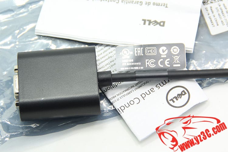 原装戴尔主动式迷你DP转VGA视频转接线 接投影仪 雷电转VGA Mini DisplayPort 转VGA线 XPS13