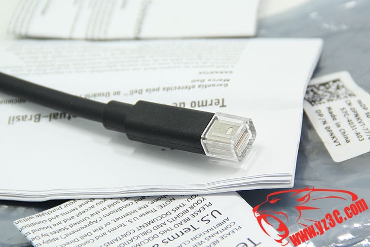 原装戴尔主动式迷你DP转VGA视频转接线 接投影仪 雷电转VGA Mini DisplayPort 转VGA线 XPS13