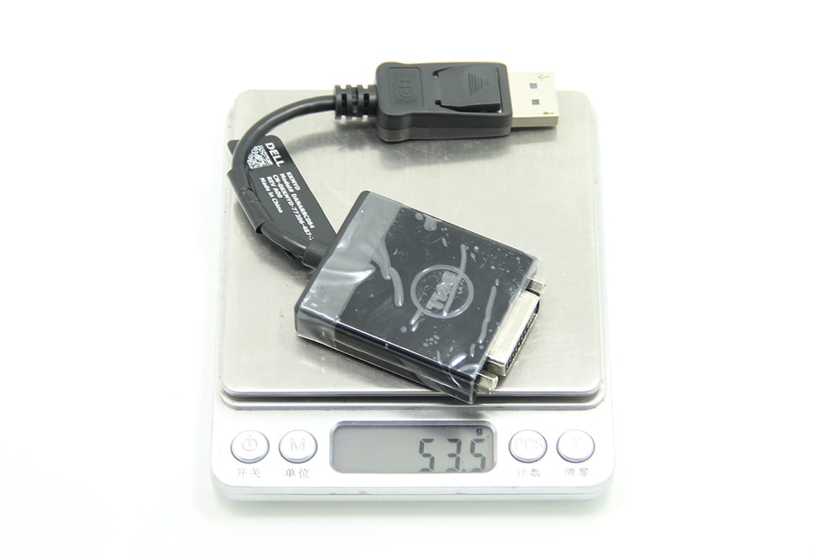 原装戴尔新款DP转DVI视频转接线 DP/N0KKMYD电脑连接线显示器