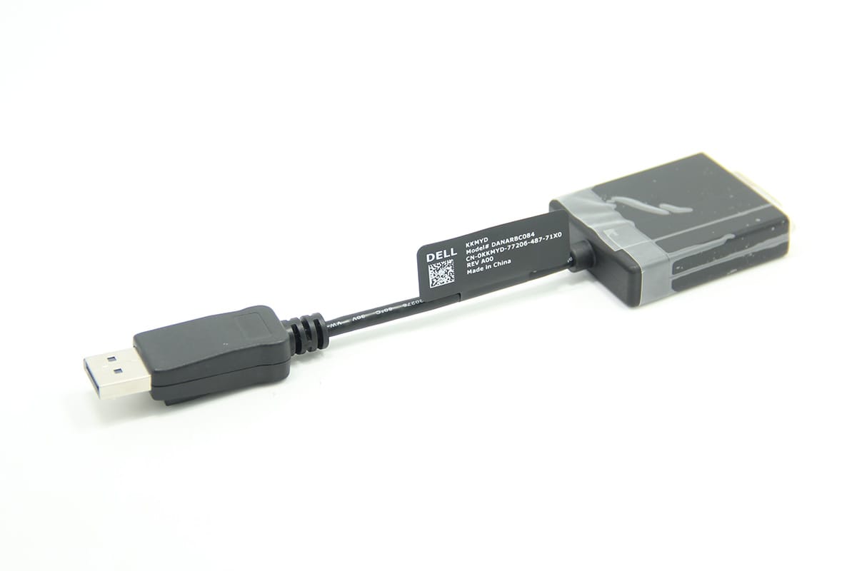 原装戴尔新款DP转DVI视频转接线 DP/N0KKMYD电脑连接线显示器