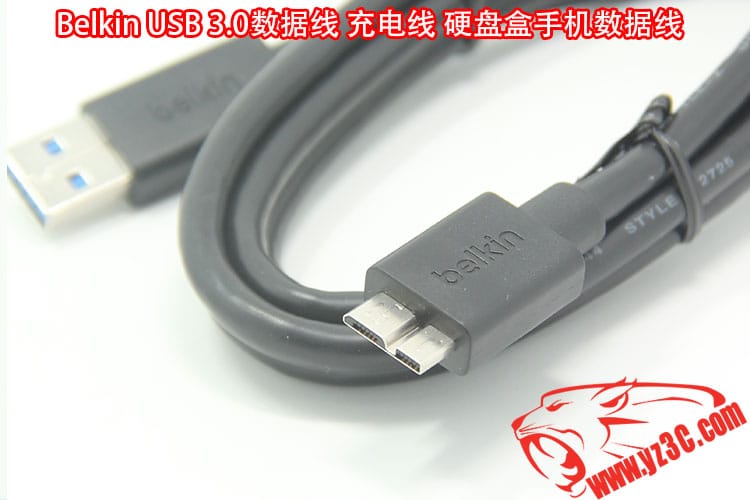 原装新款贝尔金USB3.0数据线三星note3 移动硬盘 硬盘盒 S5手机充电连接线