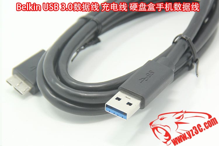 原装新款贝尔金USB3.0数据线三星note3 移动硬盘 硬盘盒 S5手机充电连接线